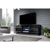 TV staliukas Cama Meble Televizorius - Cama Qiu 160 MDF Juodas Blizgus