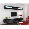 Cama TV staliukas VIGO 140 30/140/40 (spalva: juoda/blizgi juoda)