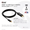 CLUB 3D CAC-1334 HDMI į USB Type-C 4K60Hz aktyvus M/M 1,8 m kabelis