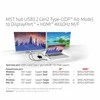 Club 3D CLUB3D MST šakotuvas USB3.2 Gen2 Type-C (DP Alt-Mode) į DisplayPort + HDMI 4K60Hz M/F