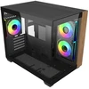 Cooler Master Obudowa elite 481 wood 270° seamless glass matx