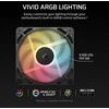 „Corsair RS“ serijos RS120-R ARGB PWM ventiliatorius, 3 vnt. pakuotėje, 120 mm, juodas