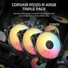 Corsair RS Series RS120-R ARGB PWM Fan – 3-Pack, 120mm, juodas