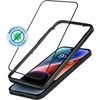 Crong Anti-Bacterial 3D Armor Glass – 9H grūdintas stiklas visam iPhone 14 Pro + montavimo rėmelio ekranui