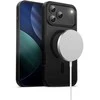Crong Hybrid Frost MAG Cover - dėklas MagSafe Apple iPhone 17 Pro Max juodas