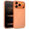 Crong hibridinis matinis magnetinis „MagSafe“ iPhone 17 Pro dėklas (oranžinis)