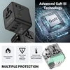 Maitinimo šaltinis Crong Crong One World Travel Adapteris – Uniwersalny adapter kelioninis GaN 45W UK/EU/US/AU (balta)
