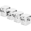 Maitinimo šaltinis Crong Crong One World Travel Adapteris – Uniwersalny adapter kelioninis GaN 45W UK/EU/US/AU (balta)