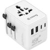 Maitinimo šaltinis Crong Crong One World Travel Adapteris – Uniwersalny adapter kelioninis GaN 45W UK/EU/US/AU (balta)