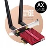 Tinklo plokštė „Cudy WE3000S AX5400 Wi-Fi 6 + BT 5.2“ su „Intel AX210 PCIe“ radiatoriumi