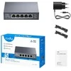 Šakotuvas „Cudy“ 5 prievadų 2,5 G lengvai valdomas komutatorius, HS105 3.0 L2 2,5 G Ethernet (100/1000/2500) Juodas