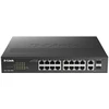 Šakotuvas DLI D-Link DGS-1100-18PV2 tinklo komutatorius Valdomas L2 Gigabit Ethernet (10/100/1000) Maitinimas per Eternetą (PoE) 1U Juoda