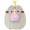 Pusheen - pliušinis talismanas su gimtadienio kepure ir tortu 24 cm