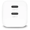 Dicota Gan 65W įkroviklis 2xUSB-C baltas