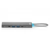 Digitus USB-C prijungimo stotis, 8 prievadų, universali, USB Type-C, pilka