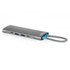 Digitus USB-C prijungimo stotis, 8 prievadų, universali, USB Type-C, pilka