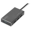 Digitus Hub / hub 4 prievadų USB 3.0 superspeed, aktyvus, aliuminio
