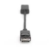 Digitus „Displayport“ adapterio kabelis su fiksatoriumi 1080p 60hz fhd tipo dp/hdmi a m/f 0,2m juodas