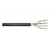 Digitus Elektroninis instaliacijos kabelis DGITUS Cat.5E, U / UTP, Fca, viela, AWG24 / 1, PE, 100m, juoda