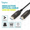 Digitus hibridinis šviesolaidinis HDMI kabelis AOC, UHD 8K, 100 m