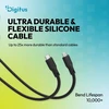 Digitus Digitus Kabelis silikonowy USB, USB4 wersja 2.0, USB 80 Gb/s, 1 m, juoda