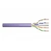 Kabelis instalacyjny digitus kat.6, u/utp, eca, awg 24/1, pvc, 305m, violetinė, karton