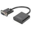 Digitus Konverteris / adapteris garso ir vaizdo VGA į HDMI, 1080p FHD, su 3,5 mm garso mini lizdu