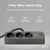 „Digitus“ 3 krypčių biuro lizdų juosta su 2 USB-A ir 1 USB-C jungtimis | DA-70625