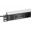 Digitus DIGIT 1U Alu PDU,Rackmount.,7x Safety outlet 16A,230VAC,50/60Hz,Surge protection,Line Filter
