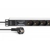 Digitus DIGIT 1U Alu PDU,Rackmount.,7x Safety outlet 16A,230VAC,50/60Hz,Surge protection,Line Filter