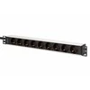 Digitus Digit 1U aliuminio maitinimo blokas, montuojamas ant stovo, 9 apsauginiai lizdai 16A, 230 V kintamoji srovė, 50/60 Hz, IEC C20 kištukas