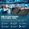 Digitus USB ilgintuvas, USB 2.0, 4x USB-A prievadai, 150 m