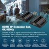 Digitus Przedłużacz (extender) po skrętce kat.6 hdmi 4k/60hz przez ip 1g lub do 120m/200m, max. 253 odbiorniki, sterowanie ir - komplektas (odbiornik/nadajnik)