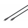 Digitus Silikoninis USB-C - USB-C jungiamasis kabelis, USB 4 Gen2 20g 8k 240w, 2m juodas