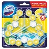WC valiklis - gaiviklis DOMESTOS TRIO POWER 5 LIME, 3x55 g