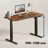 Biurko Ergo Office elektrinis aukščio reguliavimo stalas, maks. aukštis 1160 mm, maks. apkrova - 80 kg, be stalviršio, darbui sėdint arba stovint, juodas, ER-40