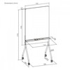 Laikiklis Ergo office mobili tablica suchościeralna, orientacja pionowa, balta, jednostronna, su półką, wymiary tablicy 1190x790mm er-3