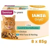 IAMS DELIGHTS Senior Land & Sea Collection dėžutėje – šlapias kačių ėdalas – 8 x 85 g