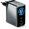 Įkroviklis - everActive SC-670Q Pro 67W 1xUSB-A 2xUSB-C LCD Ekranas Juodas