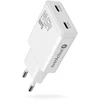 Įkroviklis - everActive 45W 2xUSB-C GaN Greitas Įkroviklis, Balta