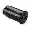 Automobilinis įkroviklis - everActive CC-25 12W Dviejų USB-A Prievadų Su USB-C Kabeliu LED, Juoda