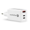 everActive 5-20V USB QC 3.0 ir USB-C PD PPS QC4+ 65W GaN įkroviklis SC-650Q