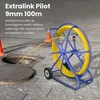 Extralink Opton STIKLO PLUOŠAS KABELIUI TRAUKTI 9mm / 100m (NUOTOLINIS / PLIENAS) PE + STOVAS