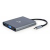 Gembird Adapteris usb-c hub hdmi usb-c pd vga usb 3.0 audio card