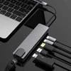 Gembird A-CM-COMBO5-06 USB Type-C 6 viename daugiaprievadis adapteris (AF ir Type-C šakotuvas + HDMI + PD+LAN)