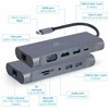 Gembird USB Type-C 7 viename kelių adapteris (Hub3.0 + HDMI + VGA + PD + kortelių skaitytuvas + stereo garsas), pilka