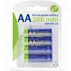 Gembird Įkraunamos AA baterijos (paruoštos naudoti), 2000 mAh, 4 vnt. pakuotėje