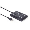 GEMBIRD 10 prievadų USB 2.0 HUB juodas