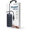 GEMBIRD 10 prievadų USB 2.0 HUB juodas