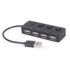 Gembird Hub usb 2.0 4-portowy su przełącznikami, juoda